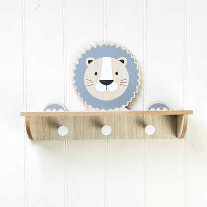 Lion Shelf with Storage Hooks