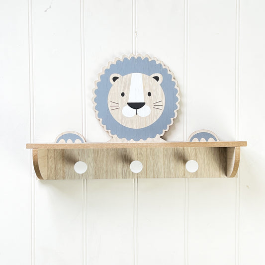 Lion Shelf with Storage Hooks