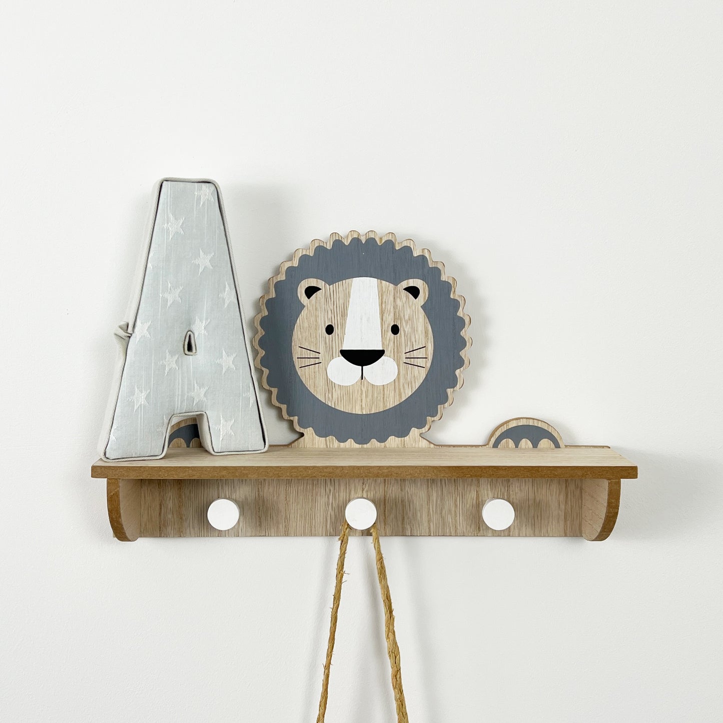 Lion Shelf with Storage Hooks