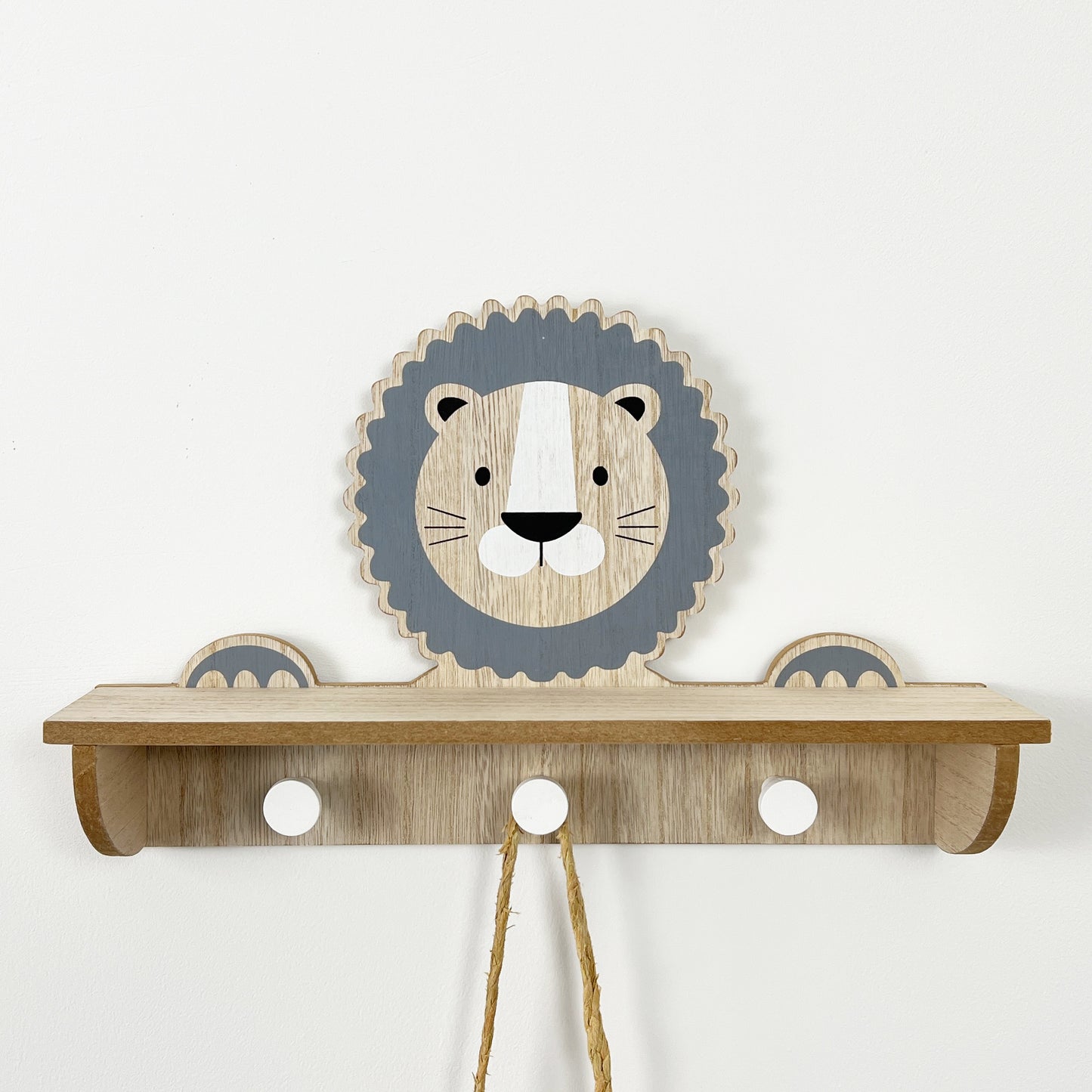 Lion Shelf with Storage Hooks