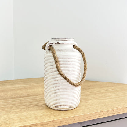 Natural Interiors Vase with Rope Handle