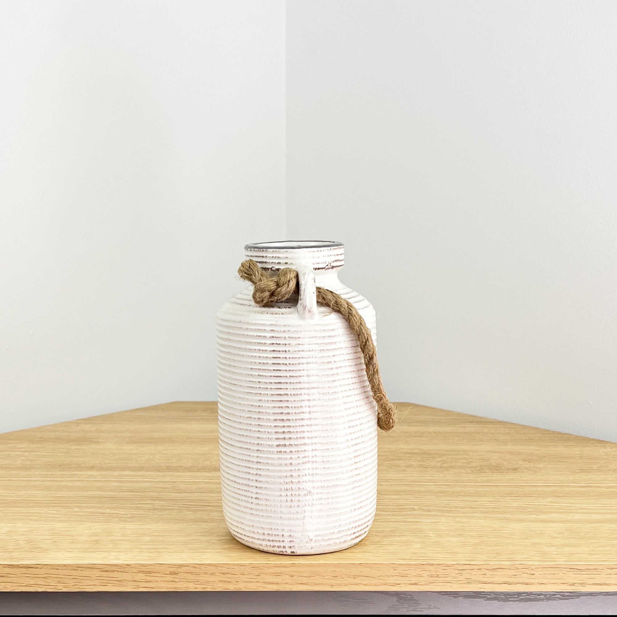 Natural Interiors Vase with Rope Handle