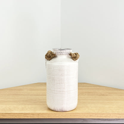 Natural Interiors Vase with Rope Handle