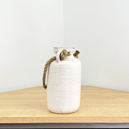 Natural Interiors Vase with Rope Handle