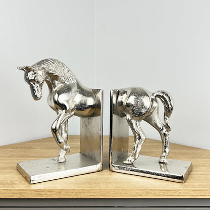 Metal Horse Bookends