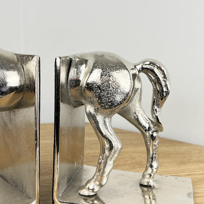 Metal Horse Bookends