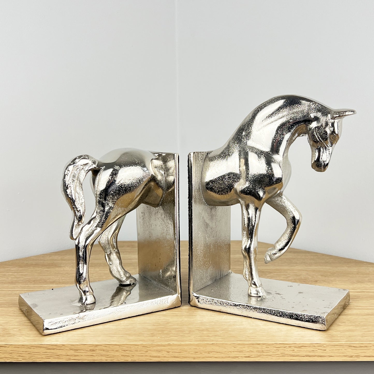 Metal Horse Bookends