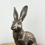 Large Sitting Hare Ornament - Bronze Finish