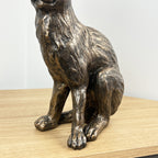Large Sitting Hare Ornament - Bronze Finish