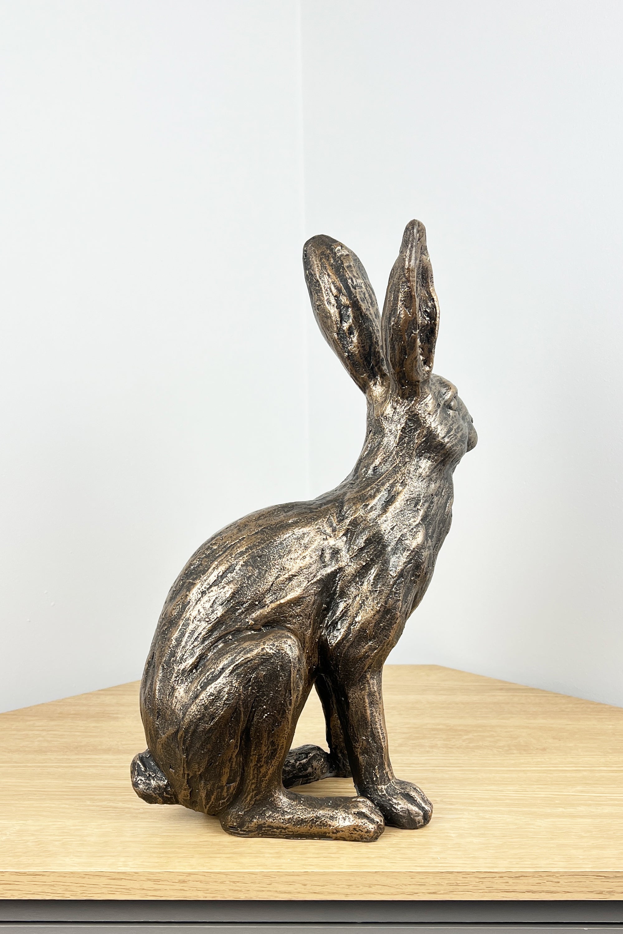 Large Sitting Hare Ornament - Bronze Finish