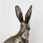 Large Sitting Hare Ornament - Bronze Finish
