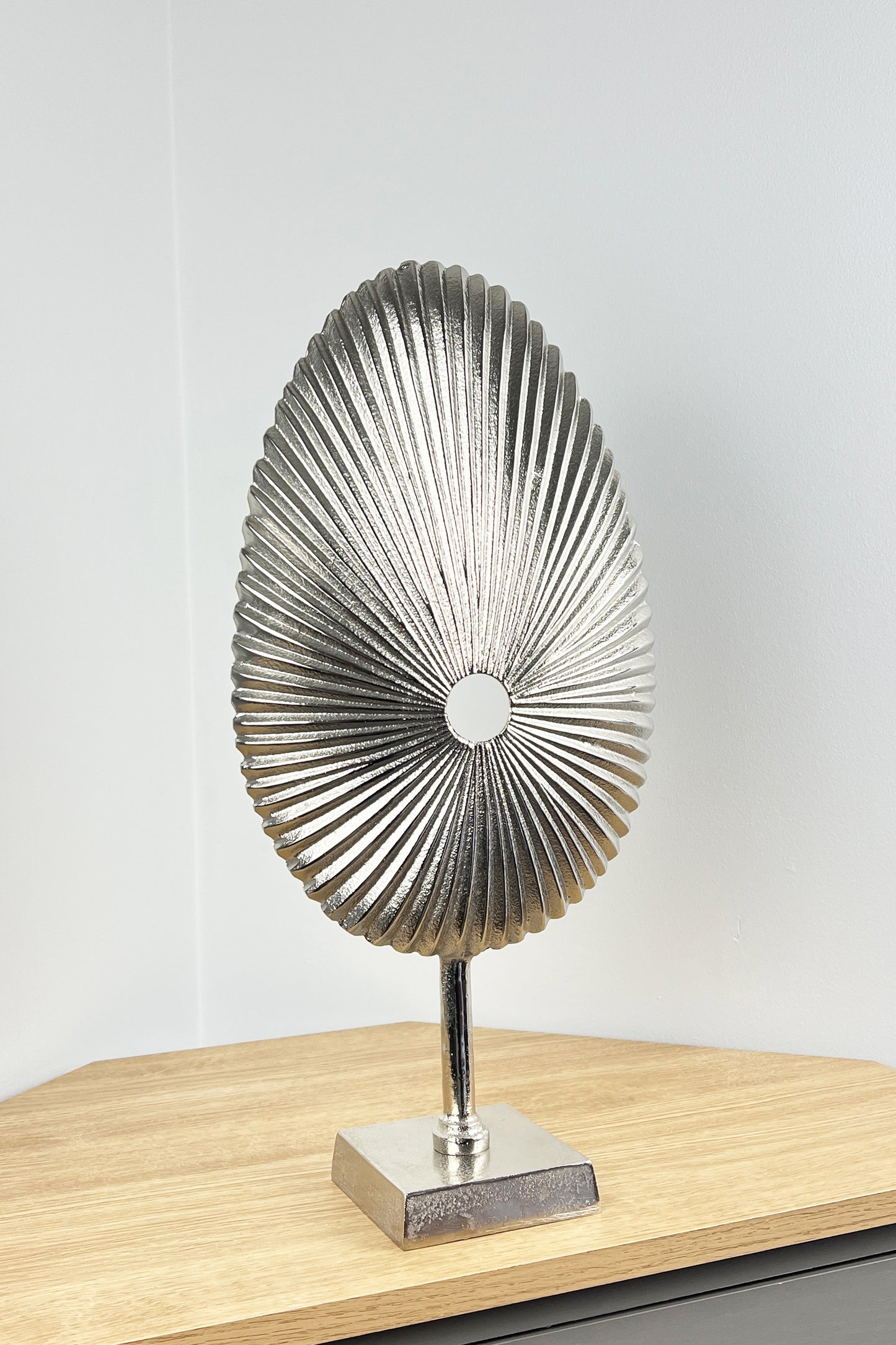 50cm Large Fossil Sculpture - Silver