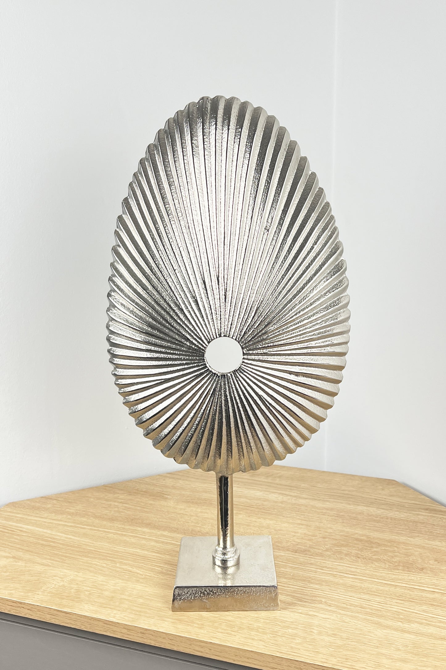 50cm Large Fossil Sculpture - Silver