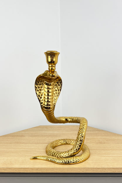 Large Metal Snake Candle Stick Holder