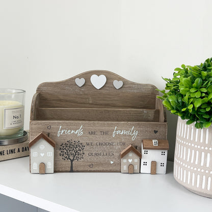 Rustic Houses Wooden Letter Rack