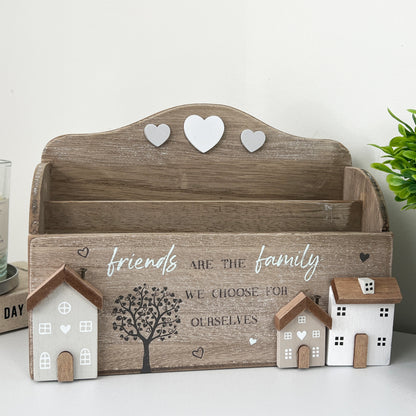 Rustic Houses Wooden Letter Rack