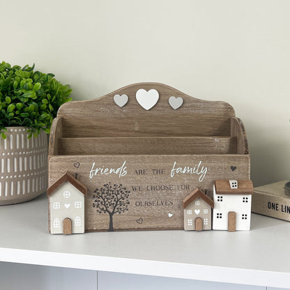 Rustic Houses Wooden Letter Rack