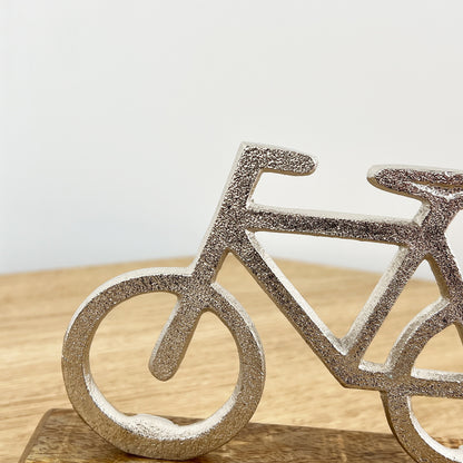 Small Bike on Wood Ornament