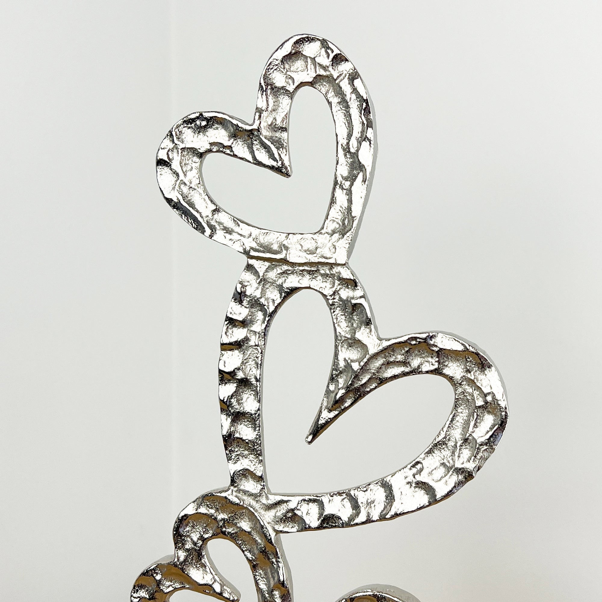 Large Hearts Sculpture on Wood