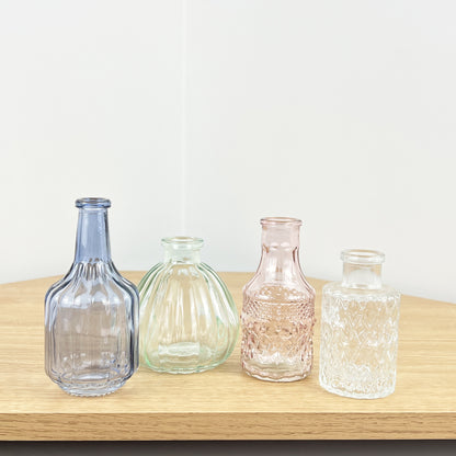 Set of 4 Vintage Style Bud Vases