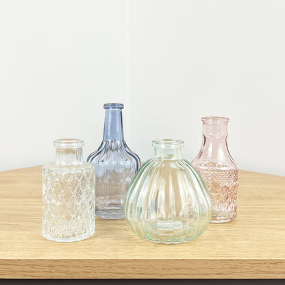 Set of 4 Vintage Style Bud Vases