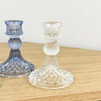 Set of 4 Glass Candle Holders – Pastel Mix