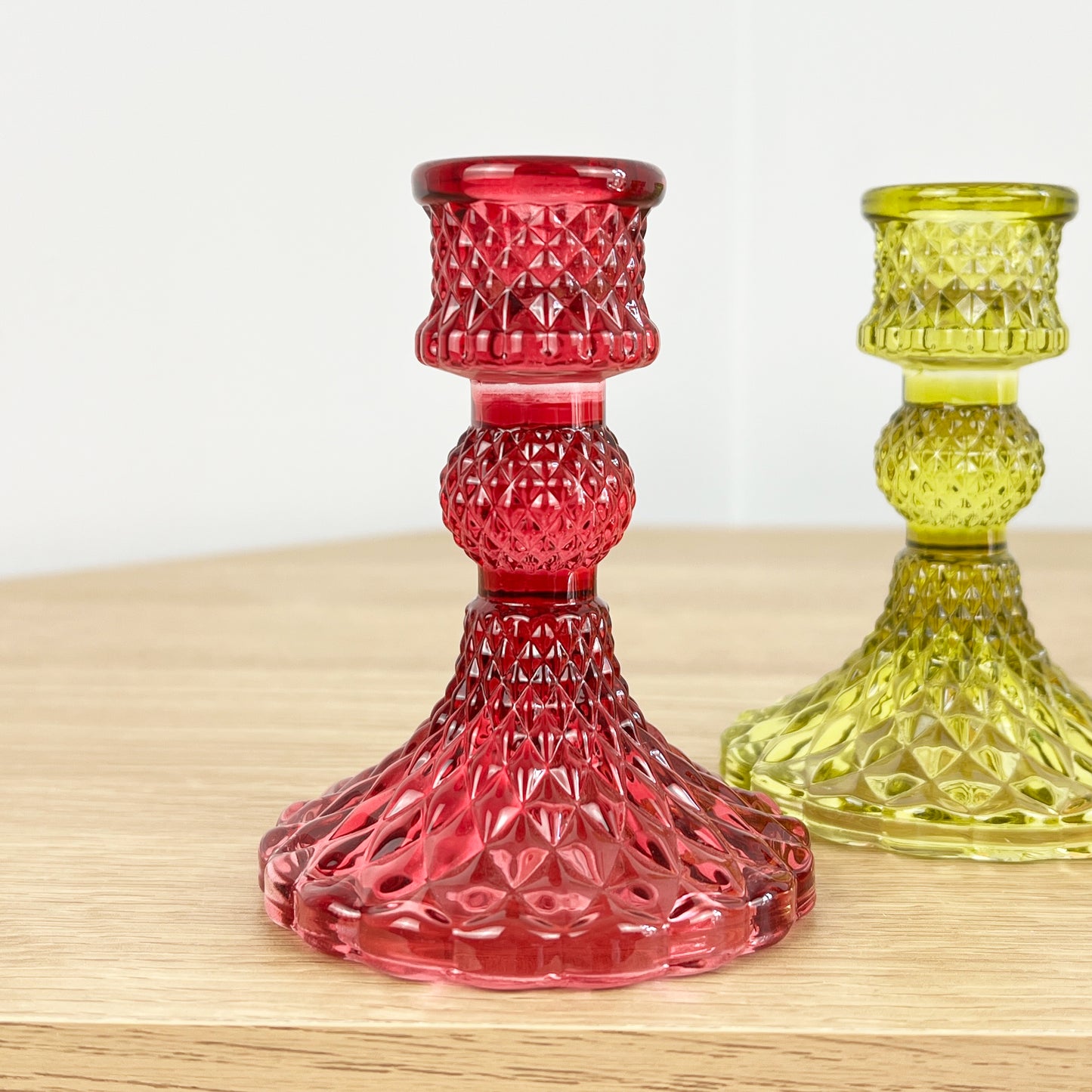 Set of 4 Glass Candle Holders – Bright Mix