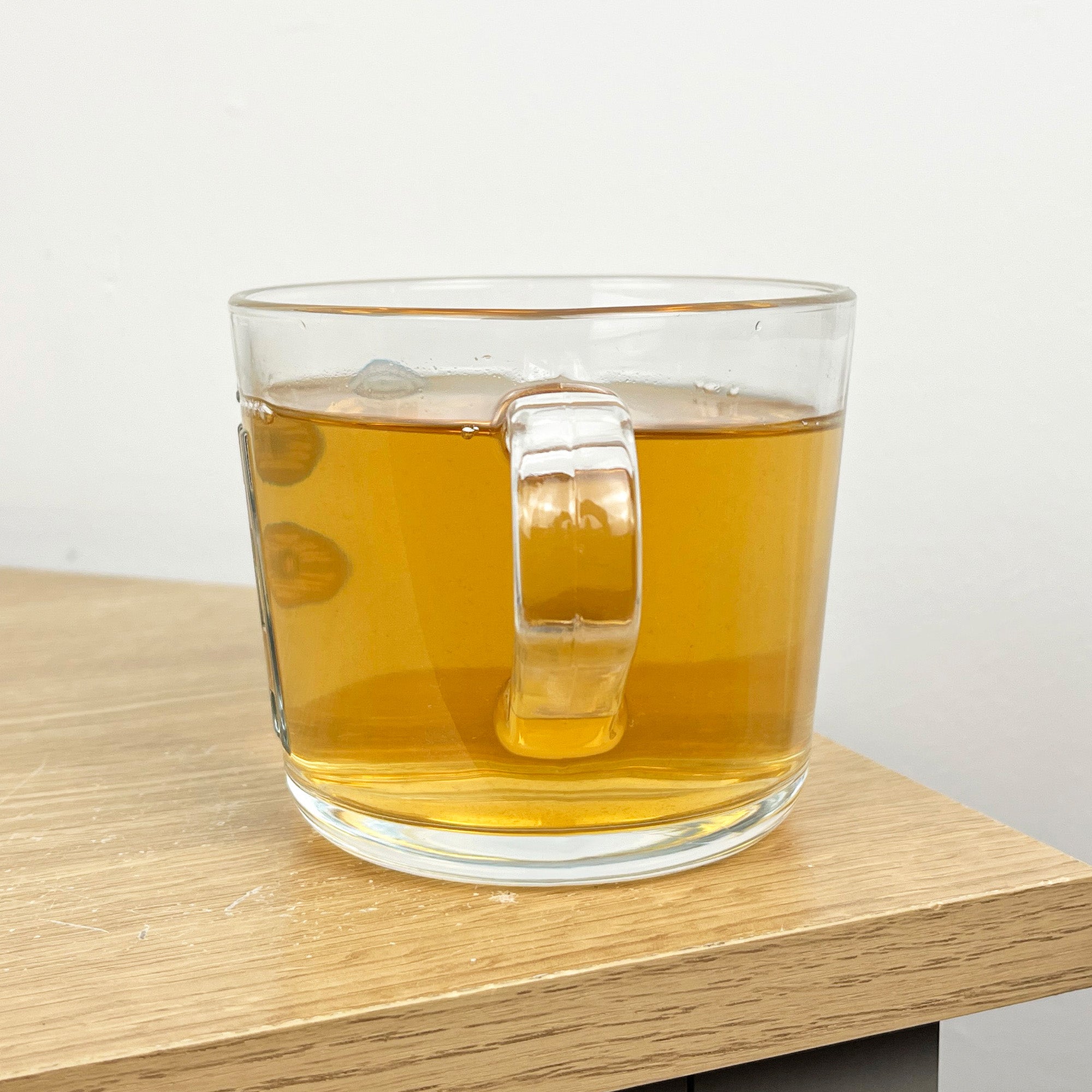 400ml Glass Mug with Embossed 'TEA' Design
