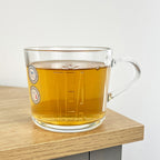 400ml Glass Mug with Embossed 'TEA' Design