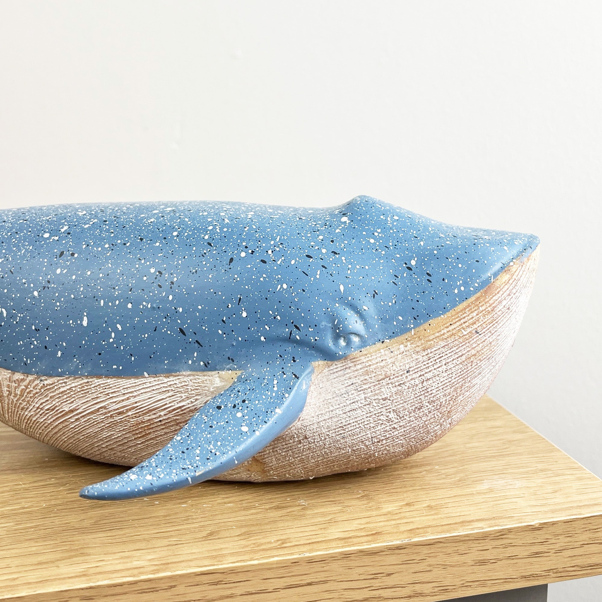 25cm Rustic Whale Ornament - Resin