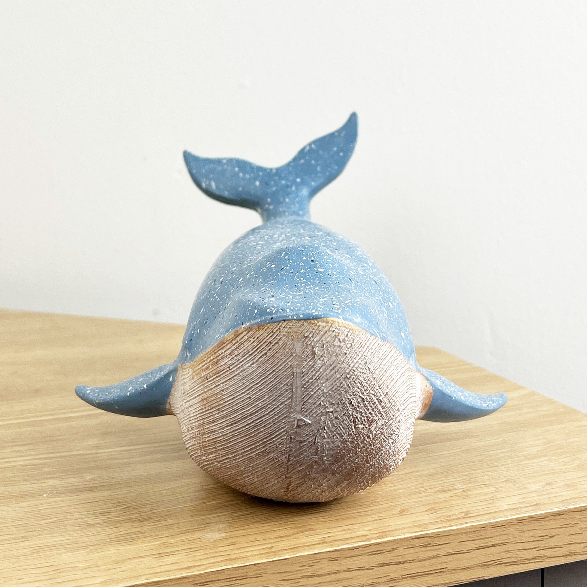25cm Rustic Whale Ornament - Resin