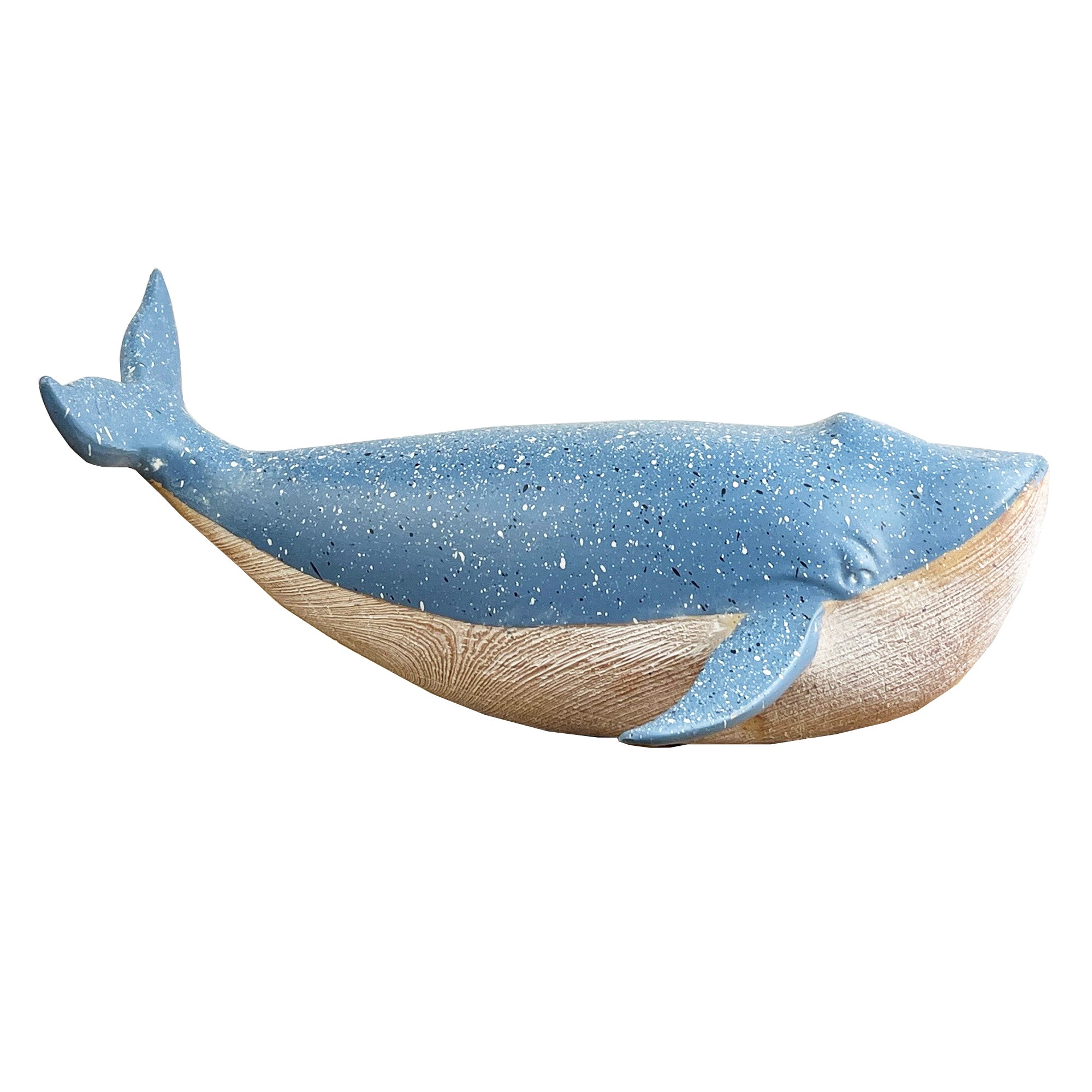 25cm Rustic Whale Ornament - Resin