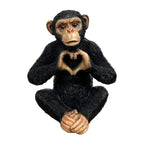 18.5cm Heart Hands Monkey Ornament - Resin