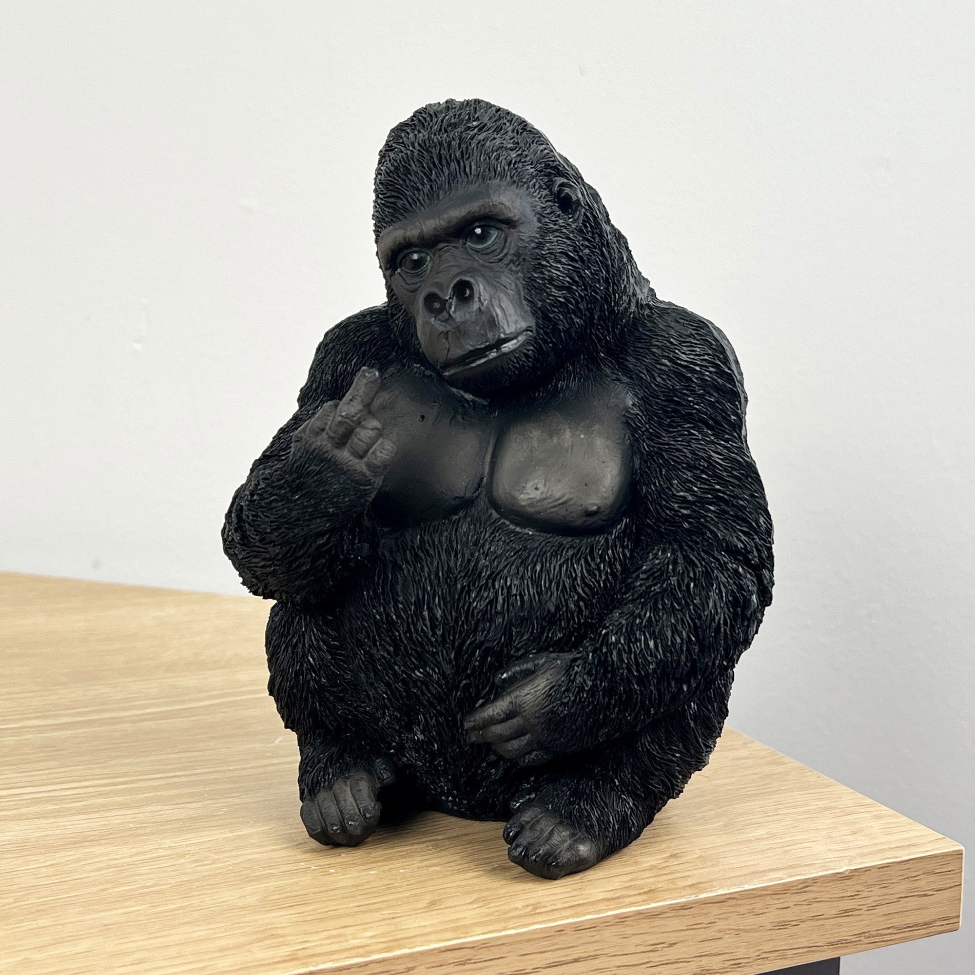 15cm Up Yours Middle Finger Gorilla Ornament – Resin