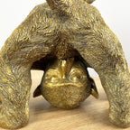 20.5cm Gold Rude Cheeky Monkey Cleaning Himself  Ornament - Resin