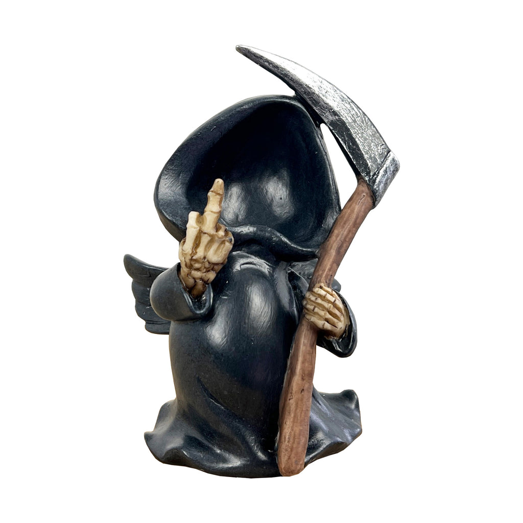 14cm Up Yours Middle Finger Grim Reaper Ornament - Resin