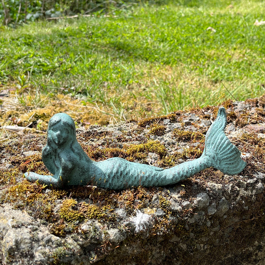 23.5cm Mermaid Garden Ornament – Cast Iron