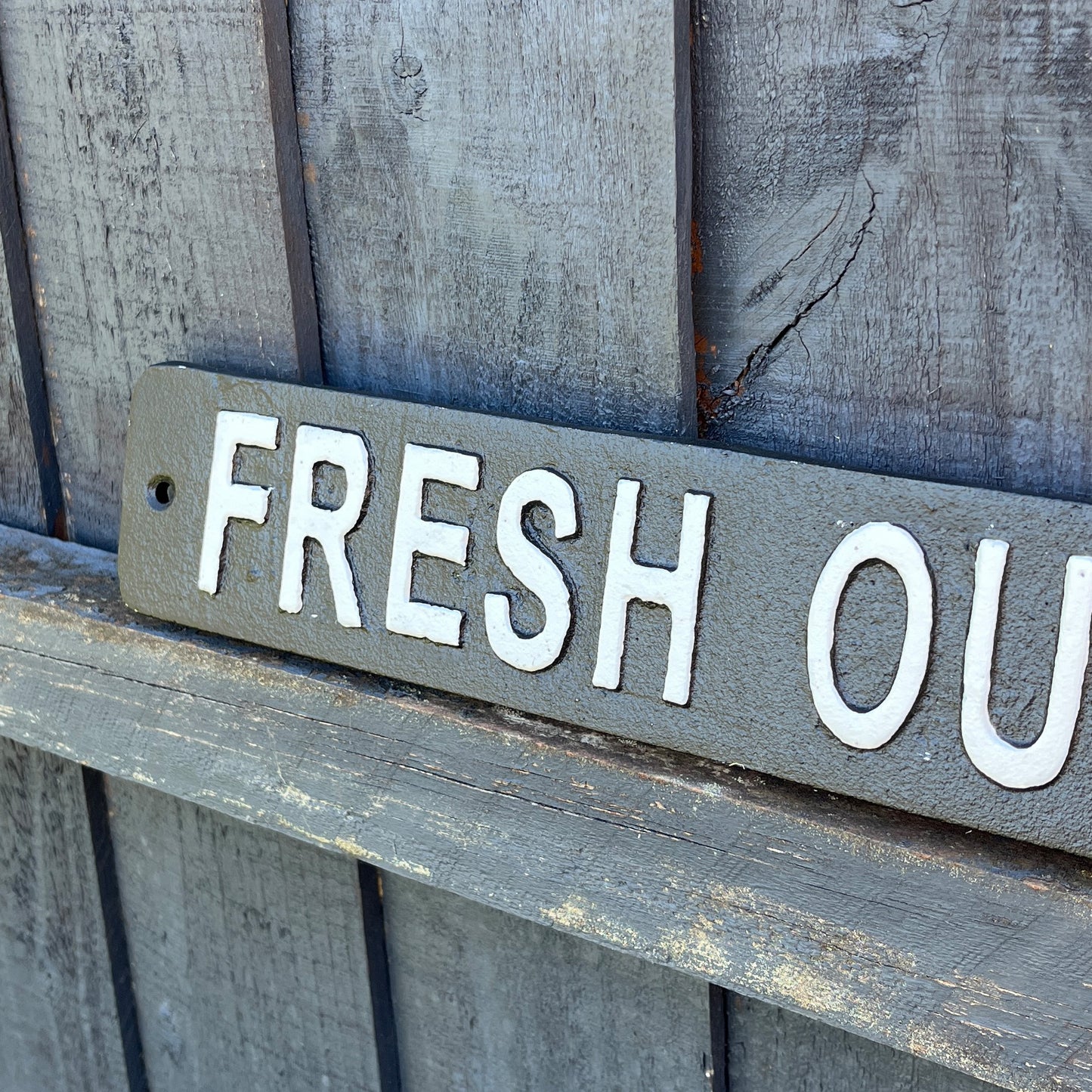 50.7cm 'Fresh out of F**ks' Funny Cast Iron Wall Sign