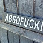 49.5cm 'Absofuckinglutely' Funny Cast Iron Wall Sign
