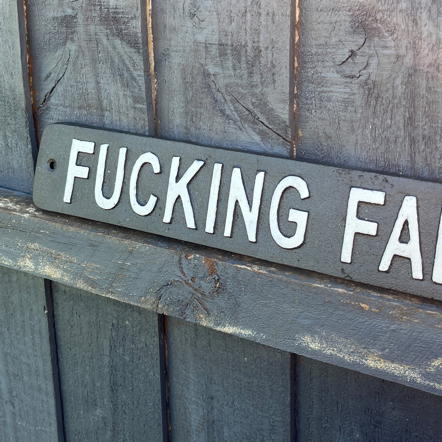 45.5cm 'Fucking Fabulous' Funny Cast Iron Wall Sign