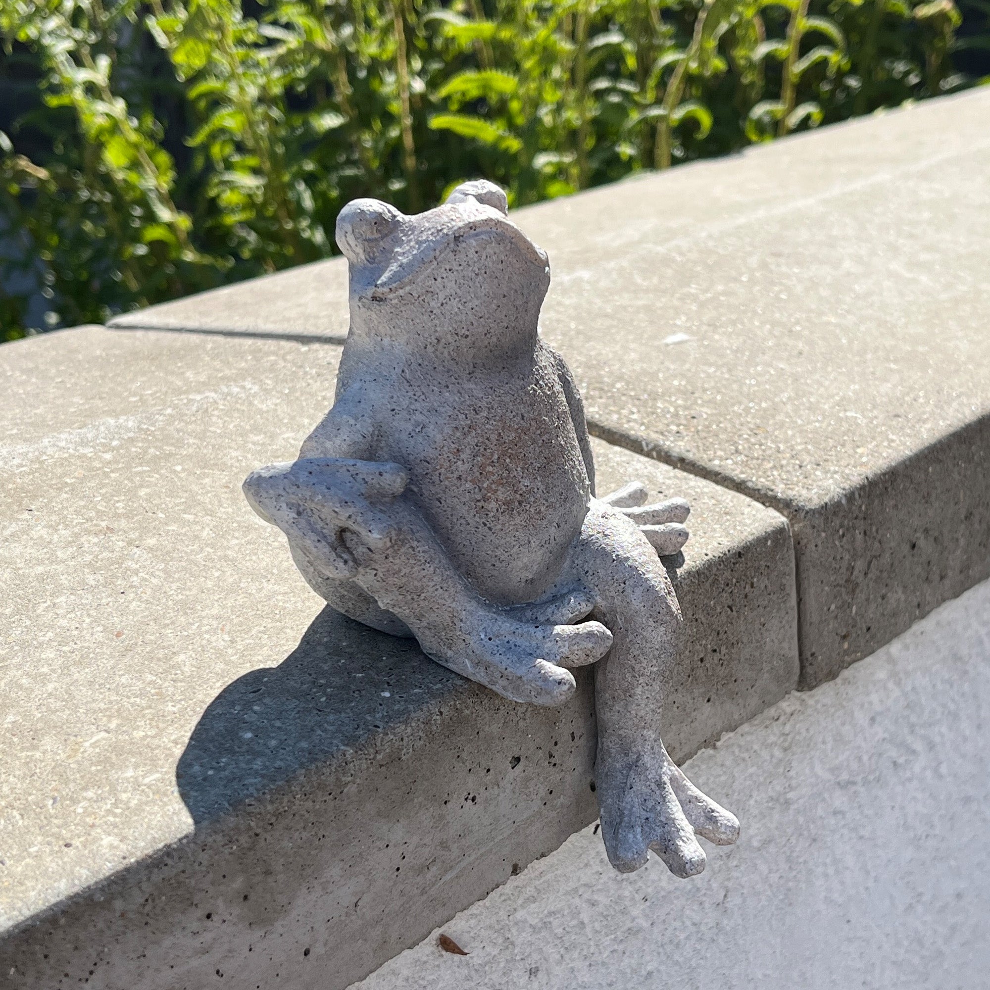 Resin Frog Garden Wall Ornament - Leg Up