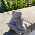 Resin Frog Garden Wall Ornament - Leg Up