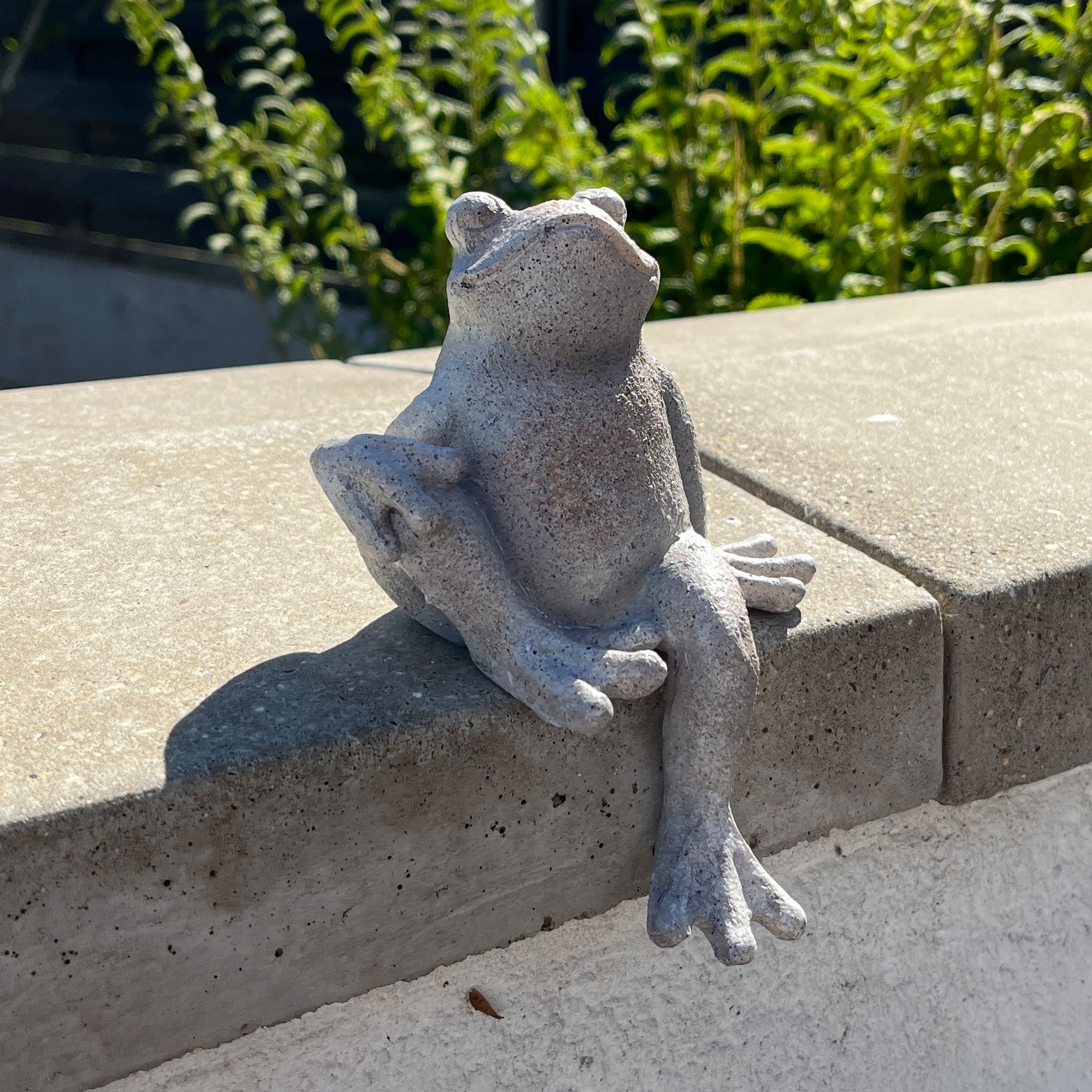 Resin Frog Garden Wall Ornament - Leg Up