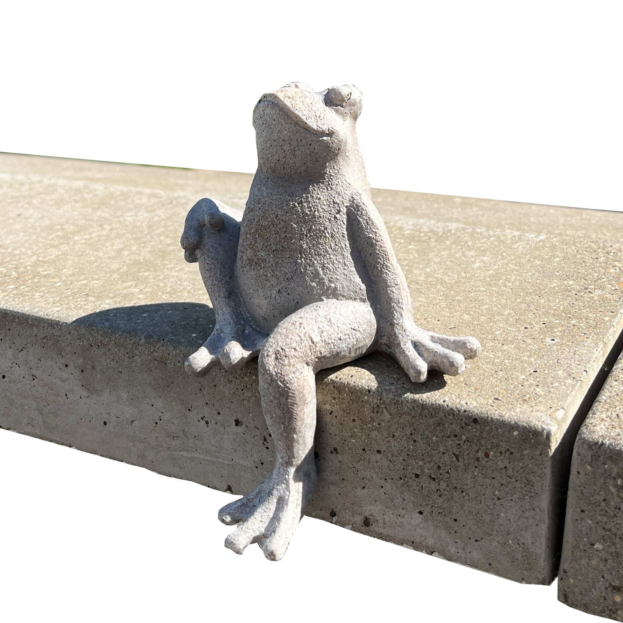 Resin Frog Garden Wall Ornament - Leg Up