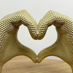30.5cm x 17cm Gold Heart Hands Ornament - Resin