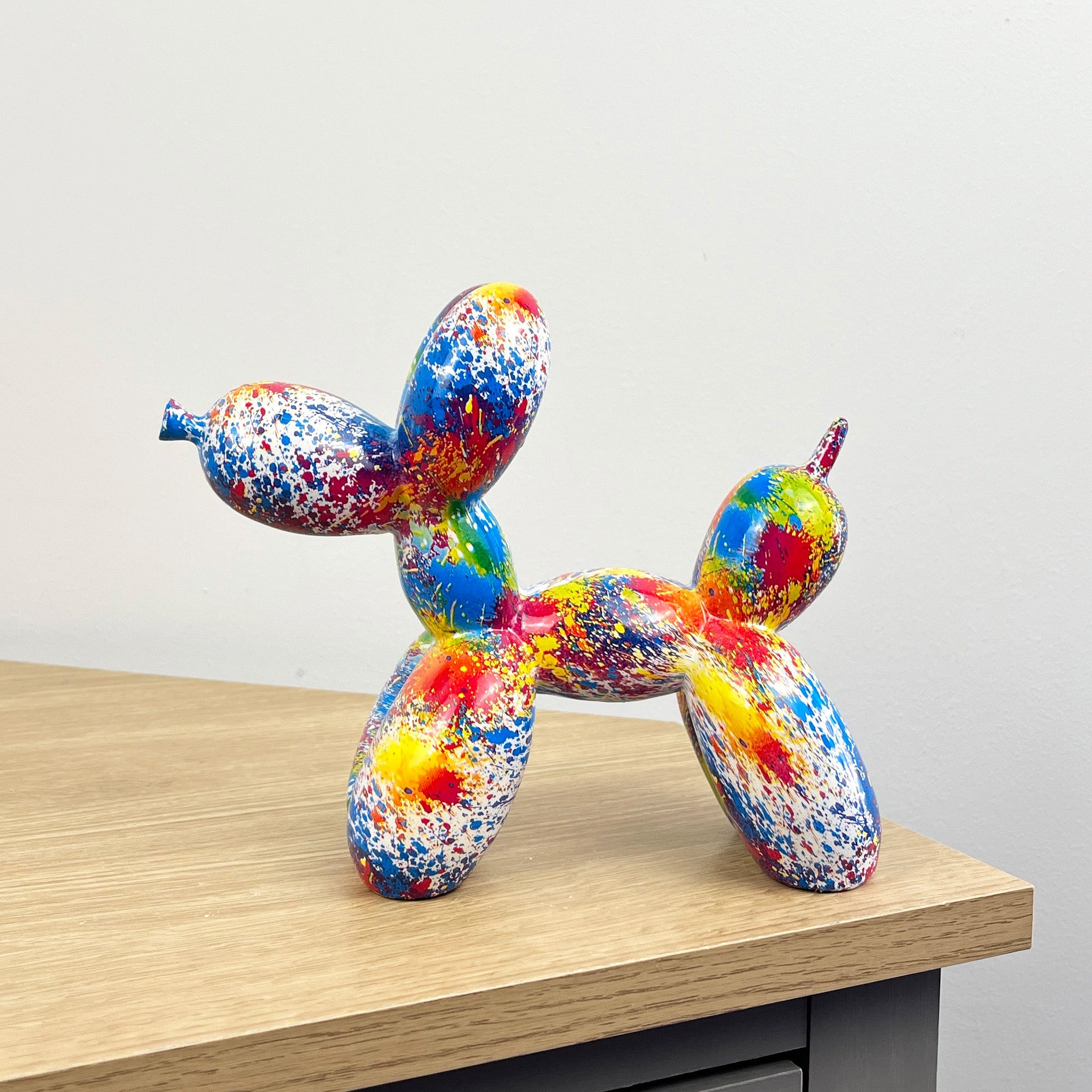 16.5cm Multi-coloured Balloon Dog Ornament / Sculpture - Resin