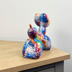 16.5cm Multi-coloured Balloon Dog Ornament / Sculpture - Resin