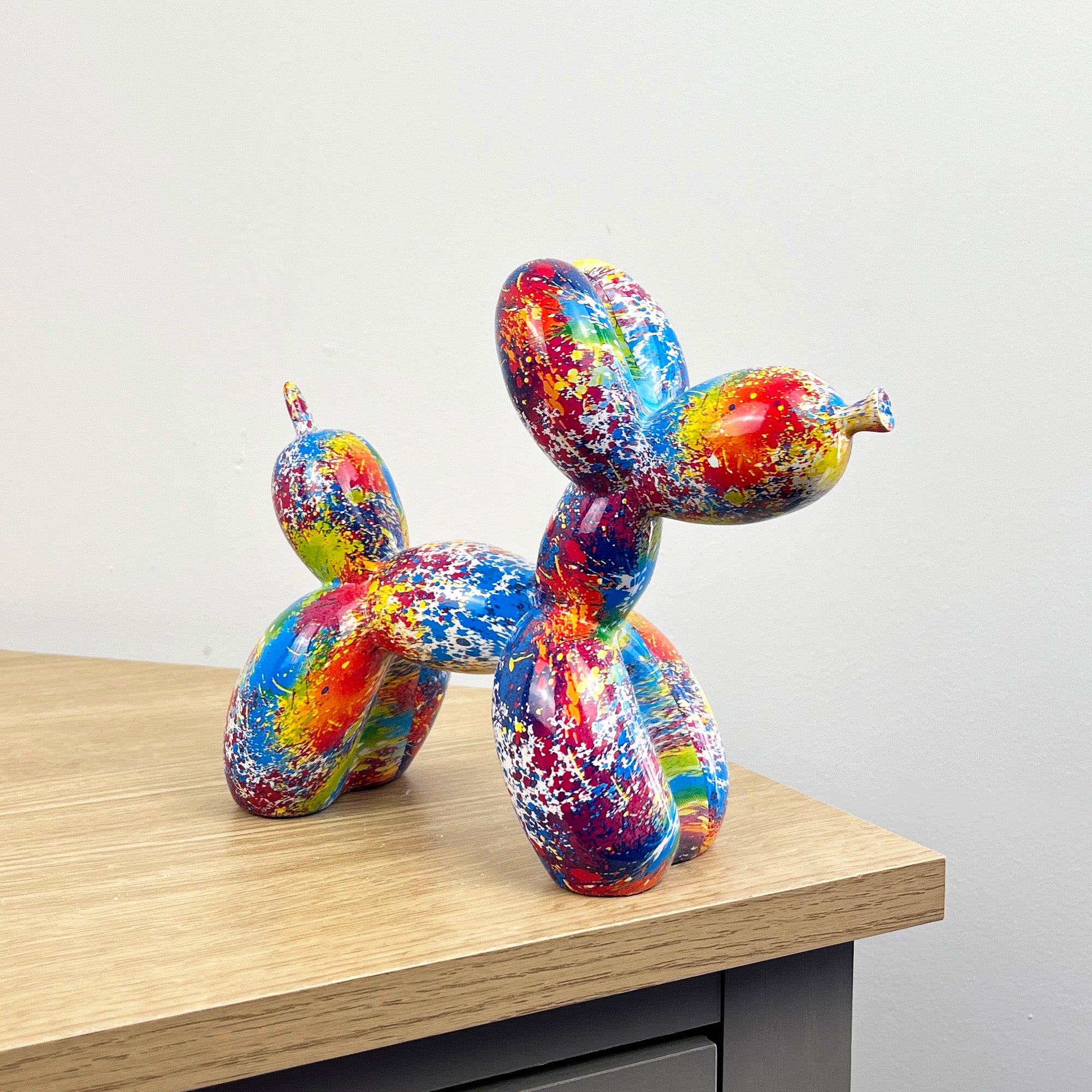 16.5cm Multi-coloured Balloon Dog Ornament / Sculpture - Resin