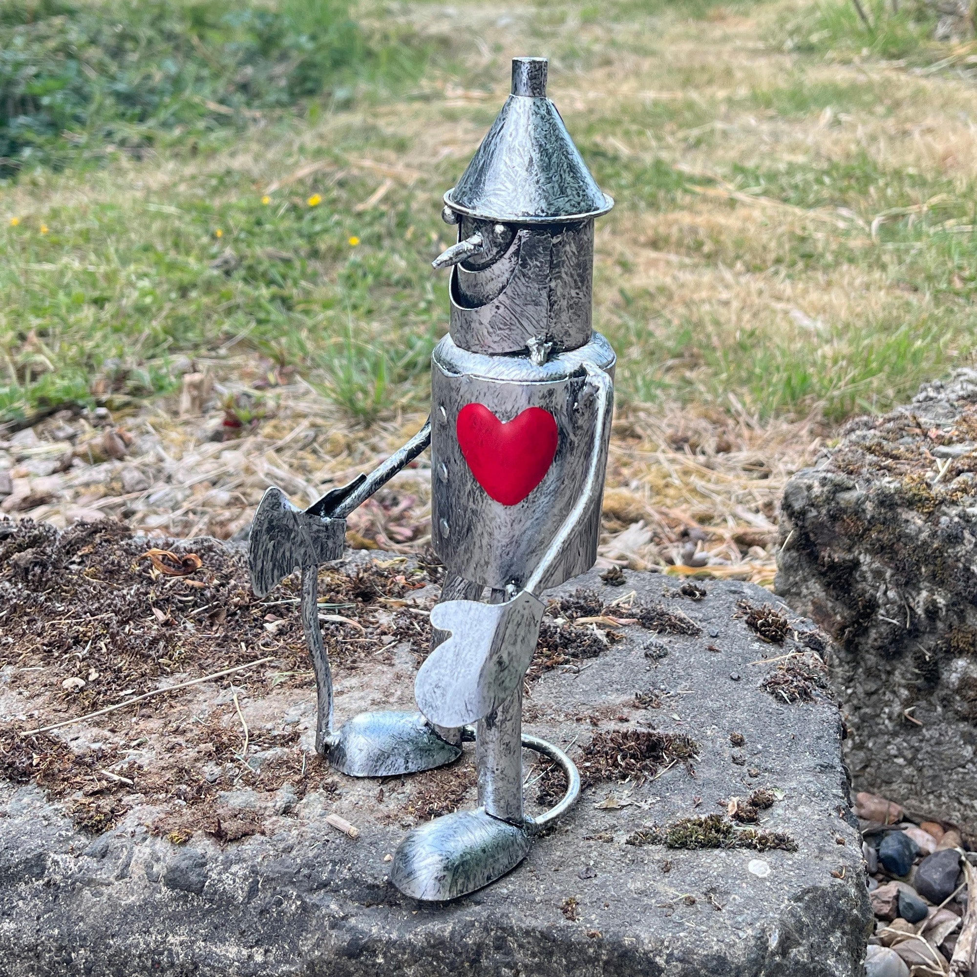 Small Tin Man Garden Ornament - Metal