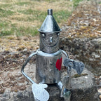 Sitting Tin Man Garden Ornament - Metal